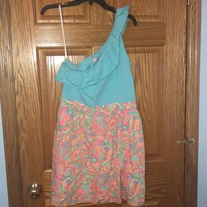 Lilly Pulitzer one shoulder dress 🤩✨💓